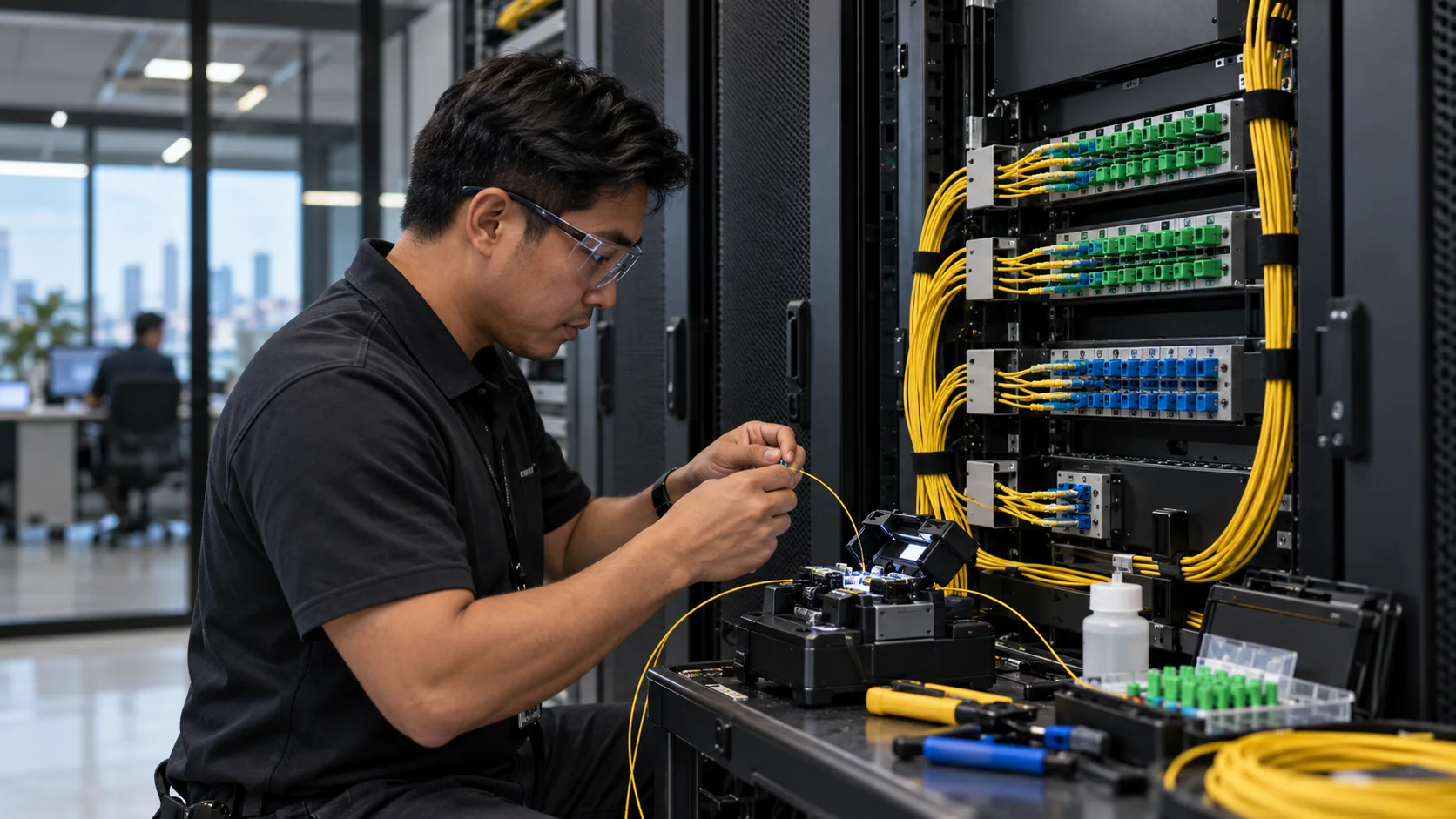 Fibra óptica interna